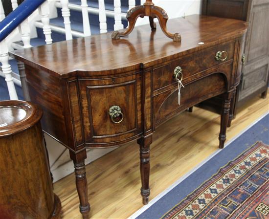A Regency mahogany bow-fronted sideboard, W.157cm